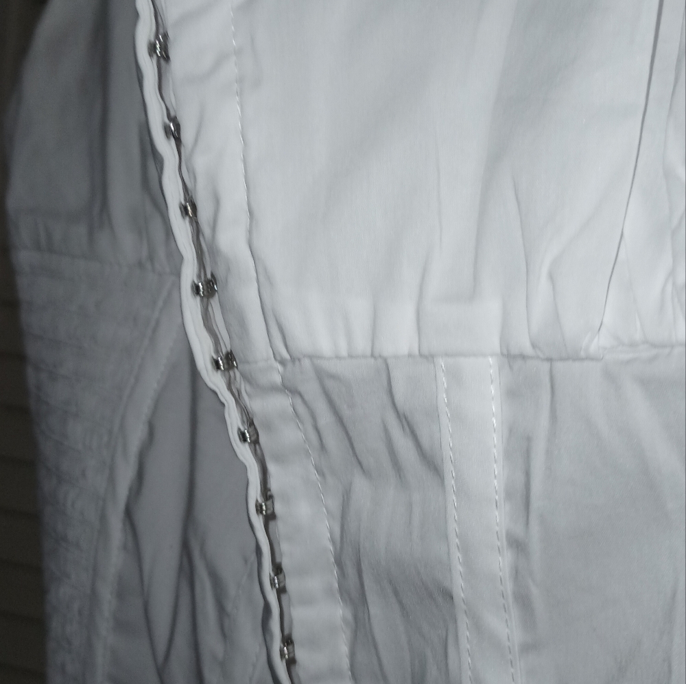 Guess Women's White Corset Crop Top M - Picture 4 of 6